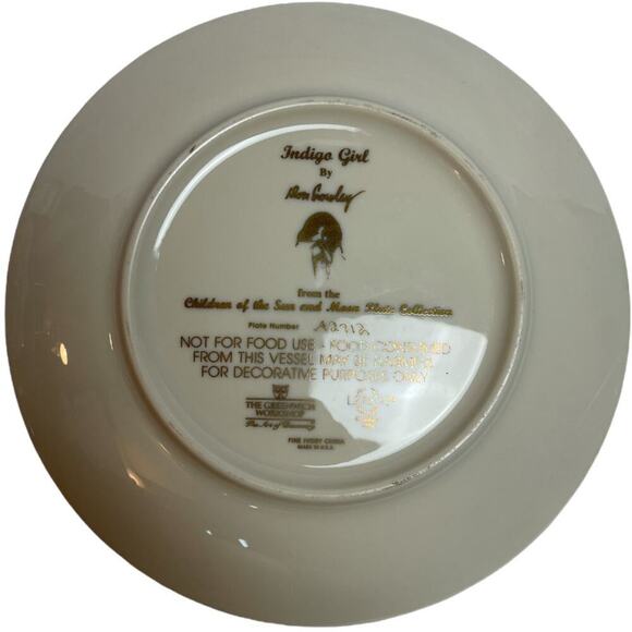 Lenox Indigo Girl by Don Crowley Collectable Plate - Picture 3 of 4